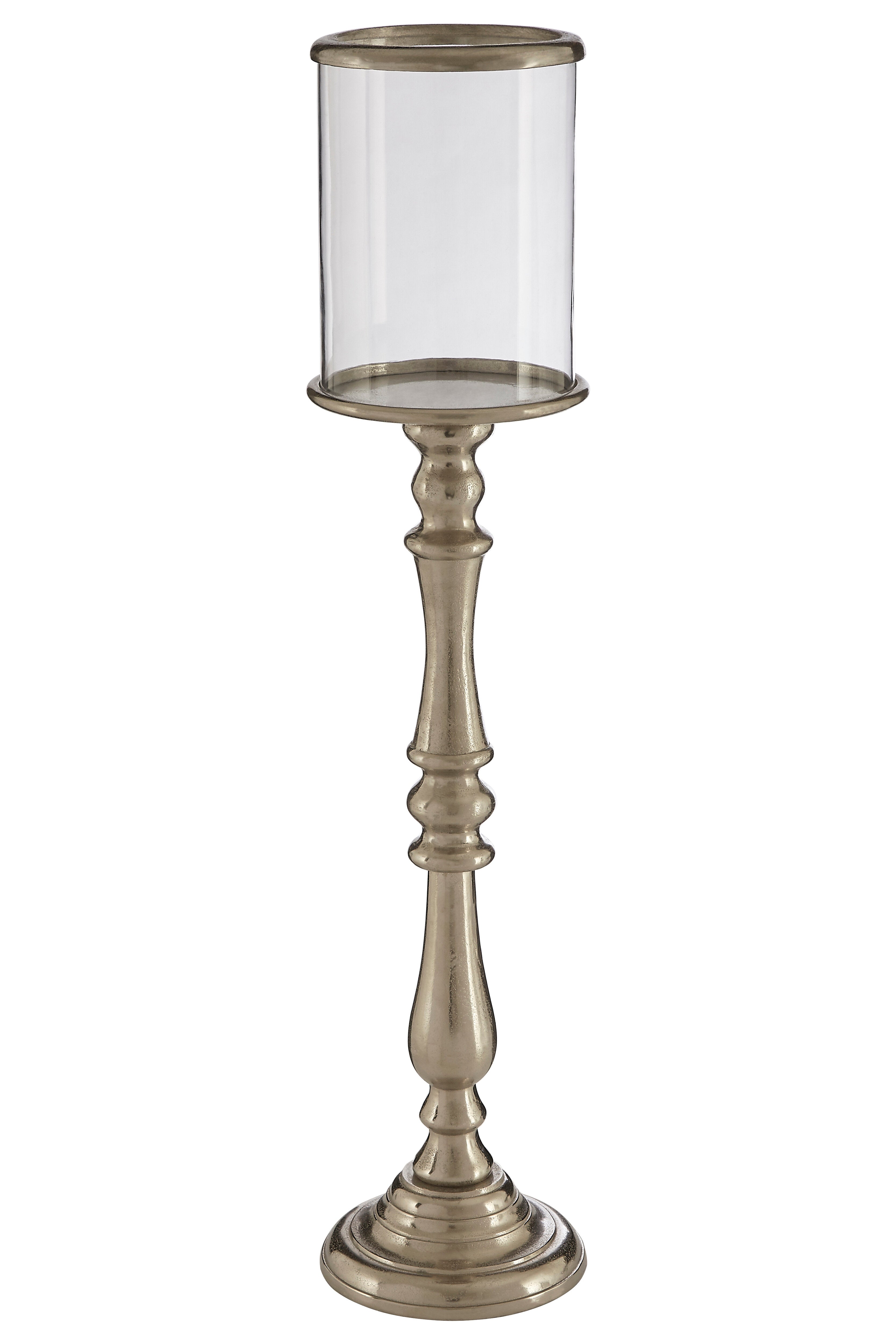 Candace Townhouse Small Nickel Candle Holder